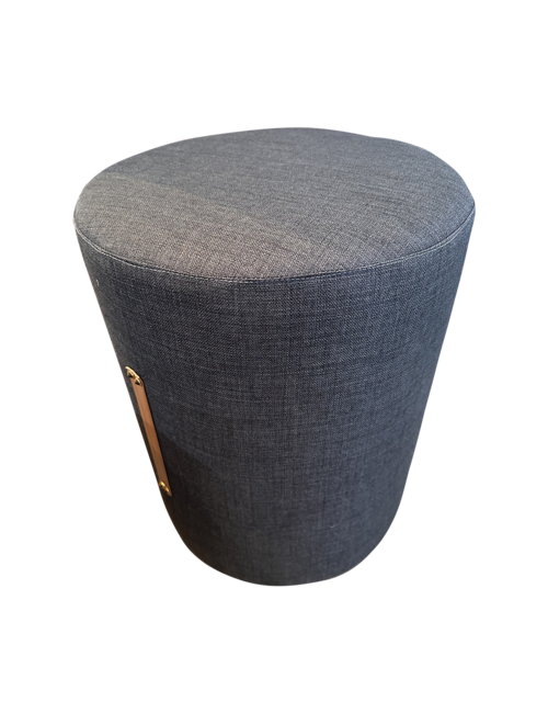 40cmd Black fabric ottoman