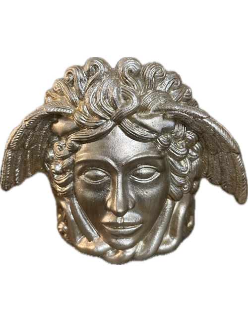 18CMH SILVER MEDUSA CANDLE