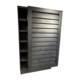 Black sliding door louvered cabinet
