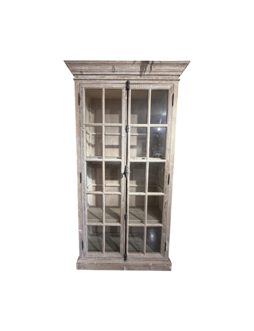 230Cmh Solid Wood Glass Fronted Display Cabinet