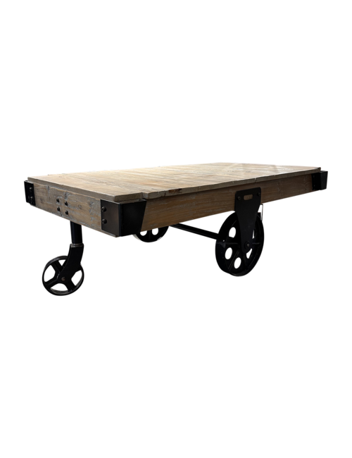 Wheeled Cart Coffee Table