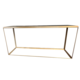 Oak+gold metal console