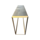 Oak+gold metal console