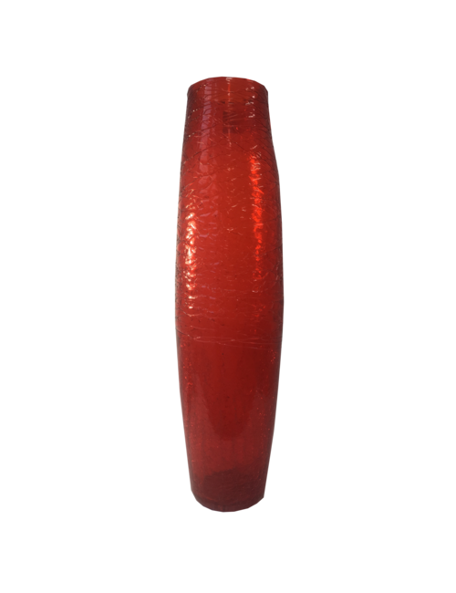 65Cmh Red Art Glass Vase