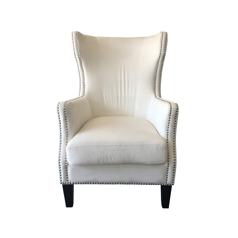 White velvet on sale armchair