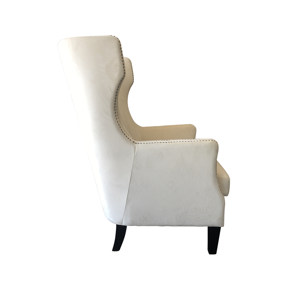 White velvet deals armchair