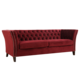 SEBASTION DARK RED 3 SEAT SOFA