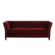 SEBASTION DARK RED 3 SEAT SOFA