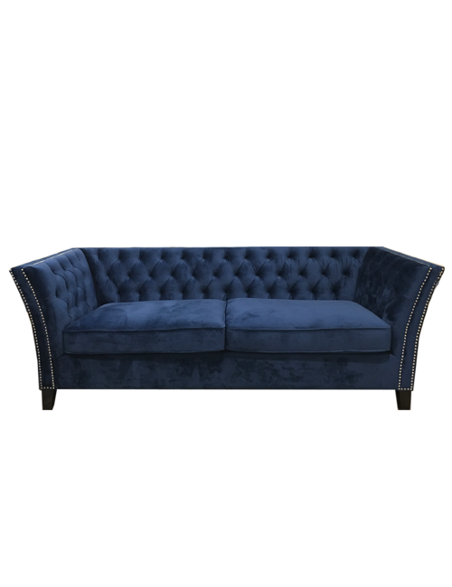 Sebastion Dark Blue 3 Seat Sofa-Due June 2024