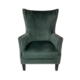 ASHTON ARMCHAIR IN DARK GREEN VELVET