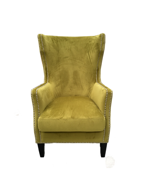 ASHTON ARMCHAIR IN LIME VELVET