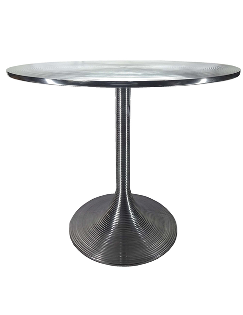 92Cmd Polished Silver Kanye Dining Table