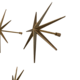 Set Of 3 Bronze Wall Stars