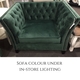 Sebastion Dark Green 2 Seat Sofa