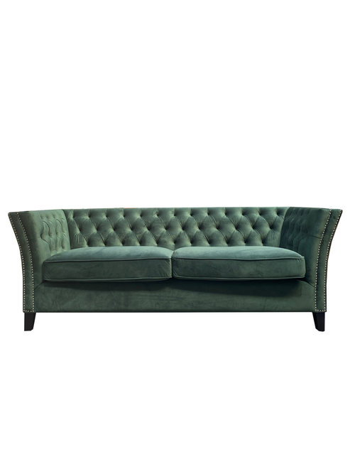 Sebastion Dark Green 3 Seat Sofa