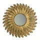 70CMD GOLD METAL FEATHER MIRROR