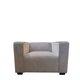 RYKER 1 SEATER OYSTER VELVET SQUARE ARM SOFA