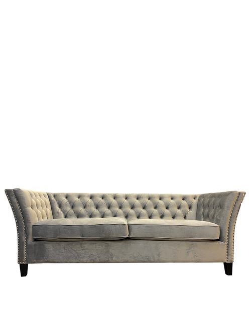 Sebastion Silver / Grey 3 Seat Sofa - Due June 2024
