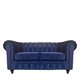 Velvet Chesterfield 2 Seat - Dark Blue