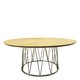180CMD OAK AND STAINLESS ROUND ADONIA TABLE