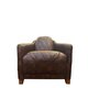 BROWN AGED FAUX LEATHER AIRFORCE CHAIR