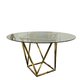 130Cmd Round Gold Base Jaden Dining Table
