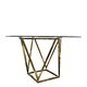 130Cmd Round Gold Base Jaden Dining Table