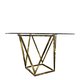 130CMD ROUND GOLD BASE JADEN DINING TABLE