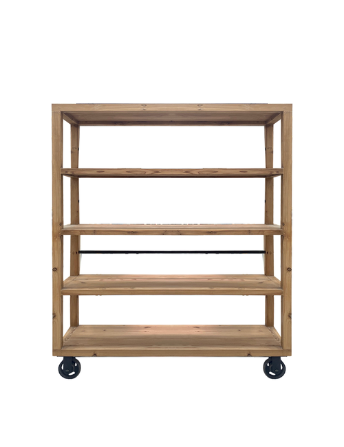 160Cmh Steel And Wood Unit On Wheels