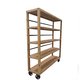 160Cmh Steel And Wood Unit On Wheels