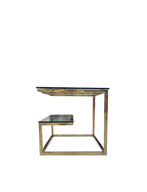 GOLD 2 TIER LUKAS SIDE TABLE