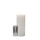 WHITE-LED Battery Pillar Candle D7.5x17.5 - Remote