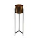 107Cmh Black Stand With Brass  Pot