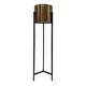 107Cmh Black Stand With Brass  Pot