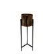 87Cmh Black Stand With Brass Pot