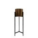 87Cmh Black Stand With Brass Pot