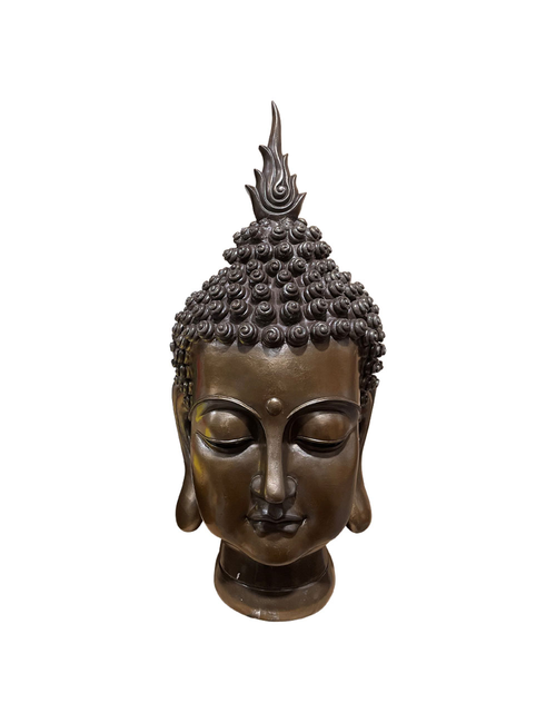 XL BRONZE BUDDHA HEAD