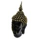 XL BLACK BUDDHA HEAD GOLD CAP