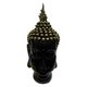 XL BLACK BUDDHA HEAD GOLD CAP