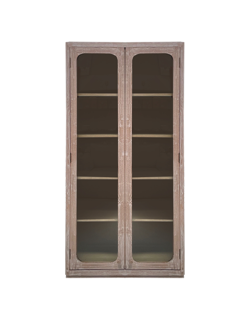 96Cmw Natural Elm Anthony Display Cabinet