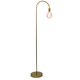 Gold Industrial Curve Floor Lamp