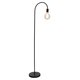 BLACK INDUSTRIAL CURVE FLOOR LAMP