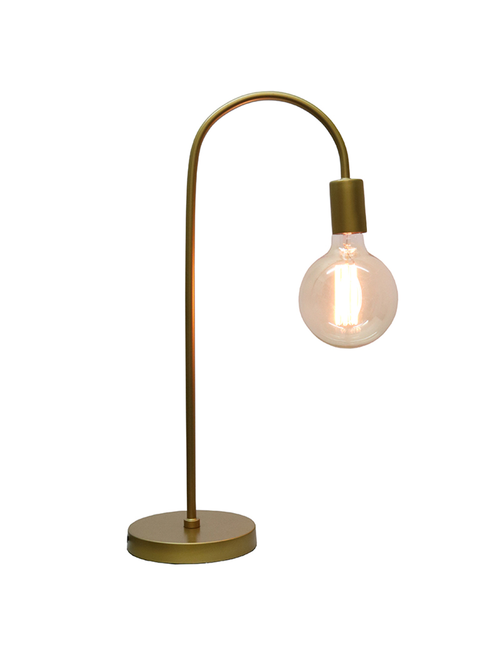 GOLD INDUSTRIAL CURVE TABLE LAMP