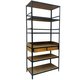 STEEL AND WOOD BOOKSHELF