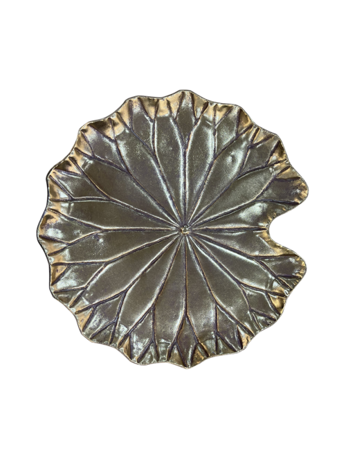 LARGE GOLD LILLY PLATTER