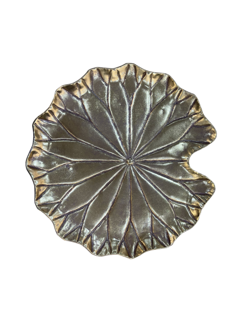 LARGE GOLD LILLY PLATTER