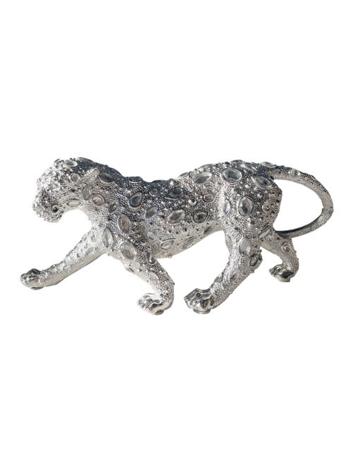 27CML ELECTROPLATED WALKING LEOPARD
