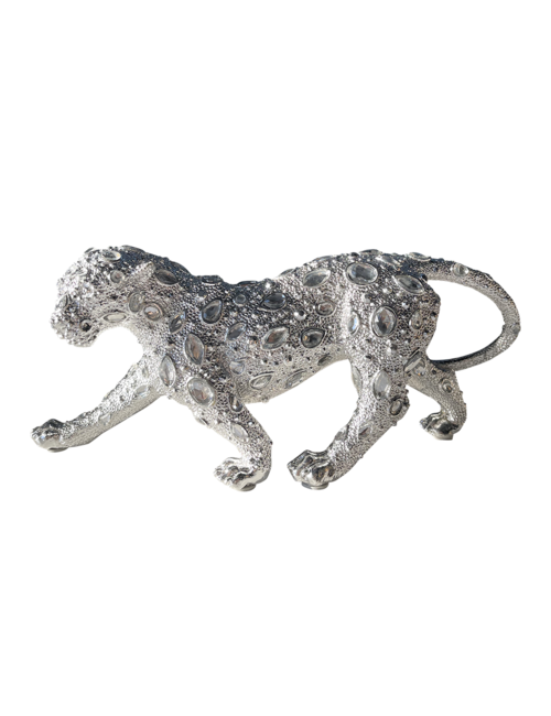 27CML ELECTROPLATED WALKING LEOPARD