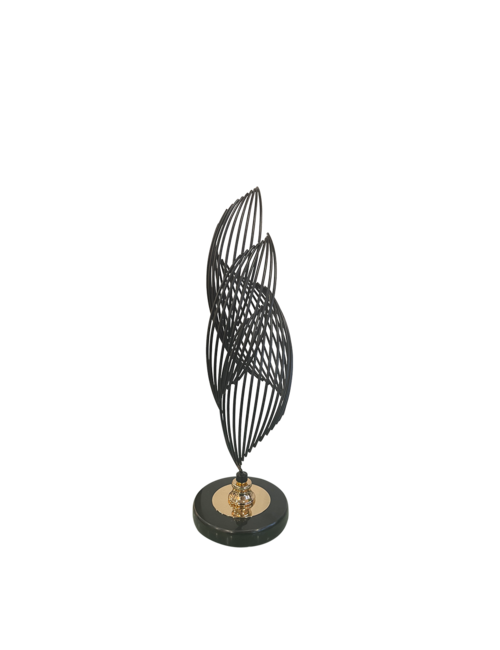 SMALL BLACK SPIRAL VORTEX SCULPTURE
