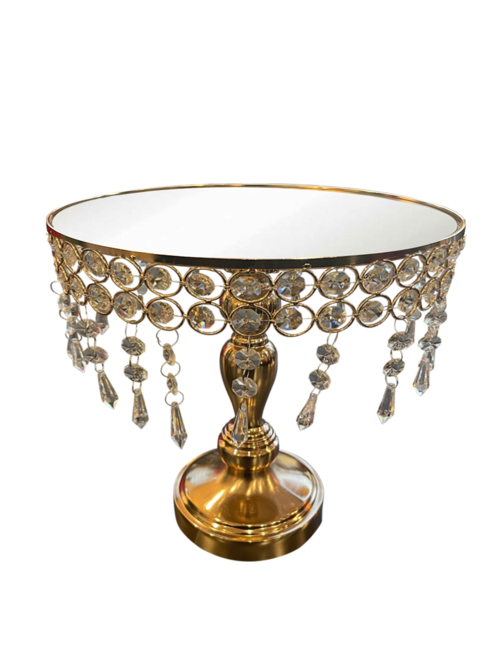 Large Gold Bling Cake Stand With Crystals